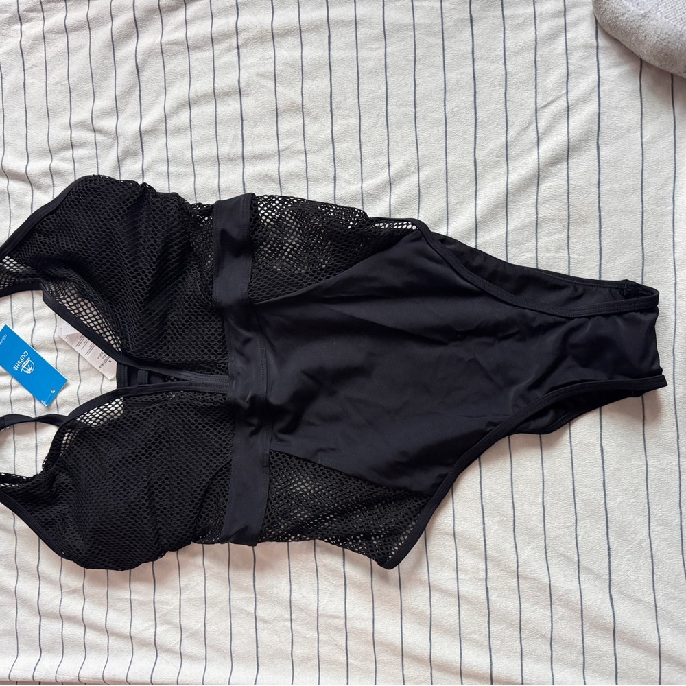 Cupshe Black Mesh One Piece Swimsuit - Picture 5 of 5